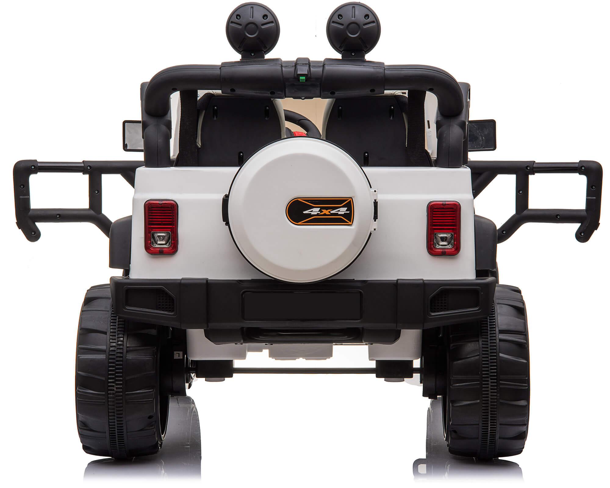 Macchina Elettrica per Bambini 2 Posti Maxi Fuoristrada 12V Happy Kids Bianca