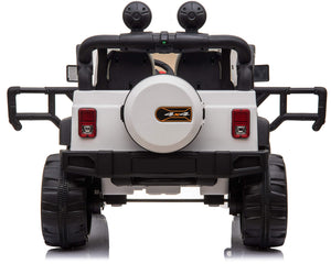 Macchina Elettrica per Bambini 2 Posti Maxi Fuoristrada 12V Happy Kids Bianca