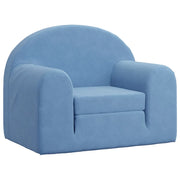 Divano letto | Sof¨¤ letto | Letto singolo per Bambini Blu in Morbido Peluche
