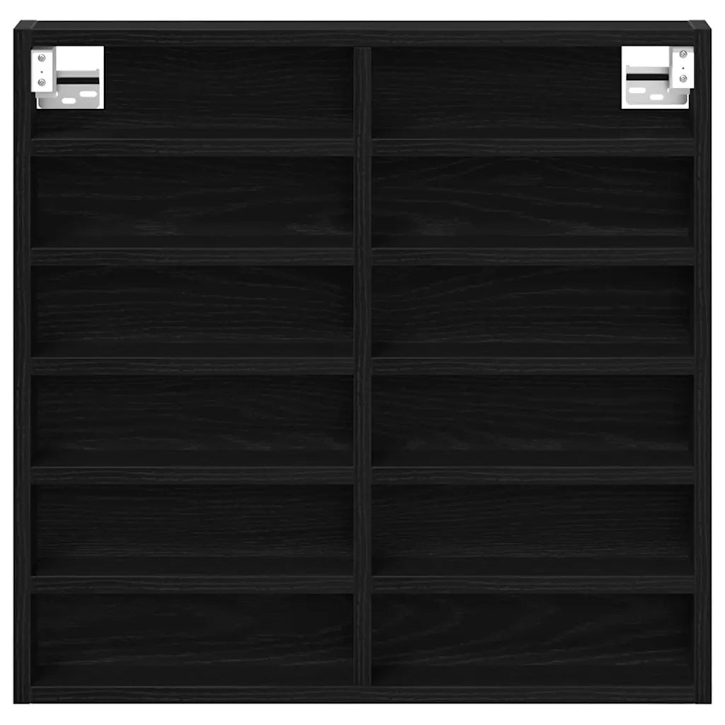 Vetrina Rovere Nero 60 x 8,5 x 58 cm Legno multistrato 869191