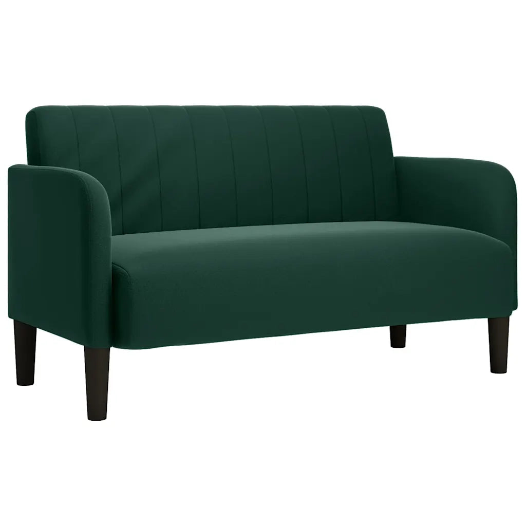 Divano Divanetto Verde Scuro 109 cm Velluto 4100589