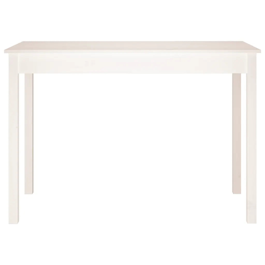 Tavolo da Pranzo Bianco 110x55x75 cm in Legno Massello di Pino cod mxl 19905