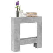 Cornice per Camino Grigio Cemento 81x18x82 cm in Truciolato 854601