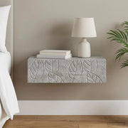 Tavolino da Parete Laterale Grigio Cemento 59 x 34,5 x 17 cm 898828