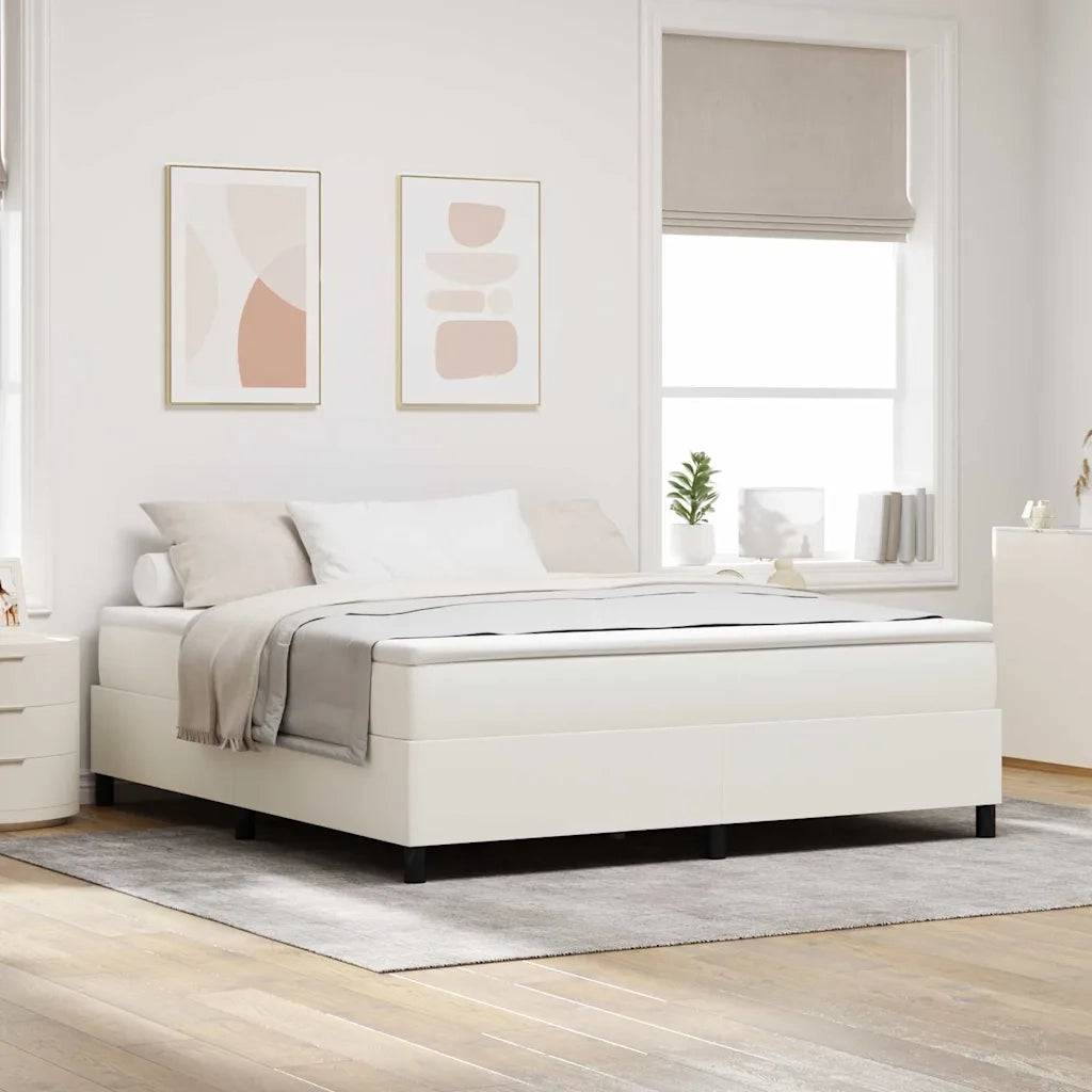 Struttura letto piattaforma-Giroletto-Rete del Letto Crema 180 x 200 cm Tessuto in Cords