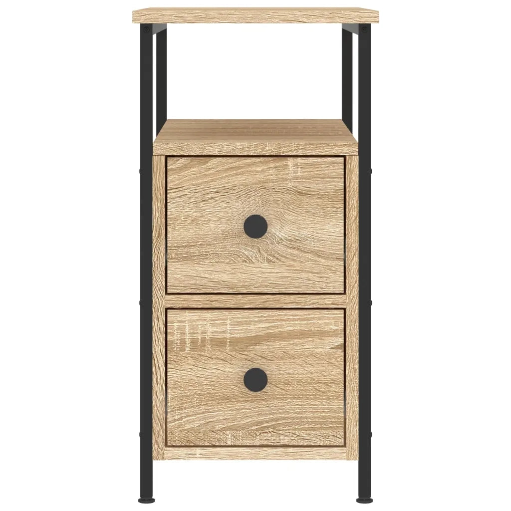 Comodini 2 pz-Set di 2 Tavolino da notte Rovere Sonoma 30x60x60 cm in Legno Multistrato 768805