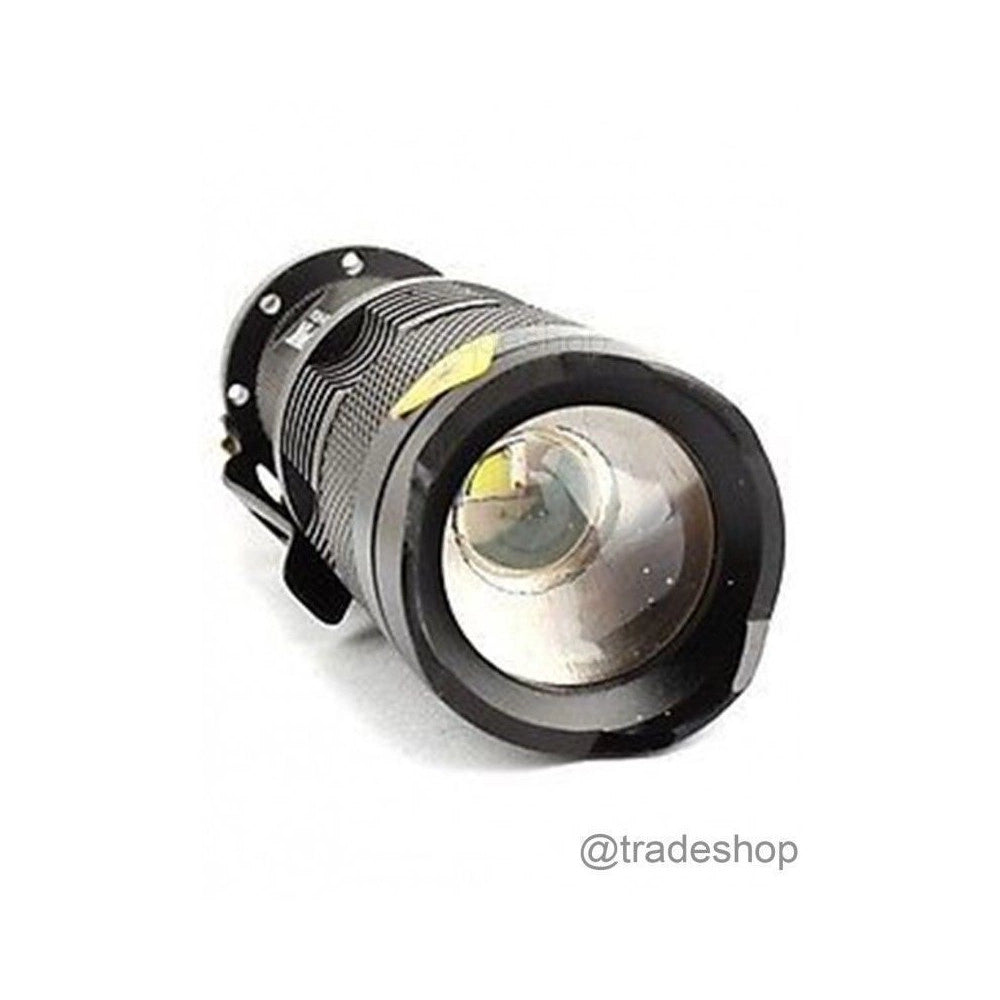 Trade Shop - Mini Torcia A Luce Bianca 500 W 800 Lumes Ricaricabile Resistente Con Gancio -