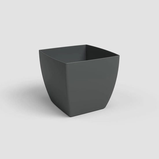 Piatto di Siena - Piatto quadrato per piante - 30cm - Antracite - 100% plastica riciclabile
