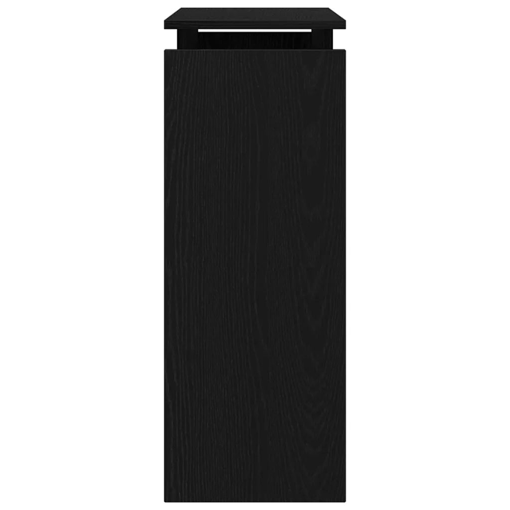Tavolo consolle Rovere Nero 80 x 30 x 80 cm Legno multistrato 862661