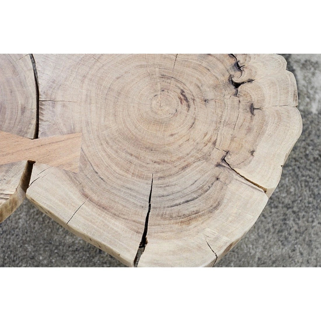 Table bassa NOMA rettangolare 110 cm in legno massiccio di acacia – Tavolino da salotto design con gambe in metallo