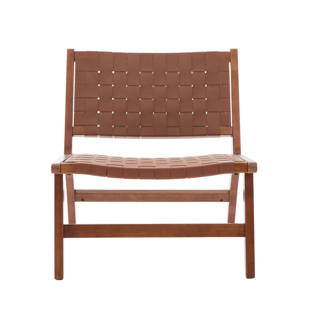 Poltrona 71x66x72 cm senza braccioli in PU marrone