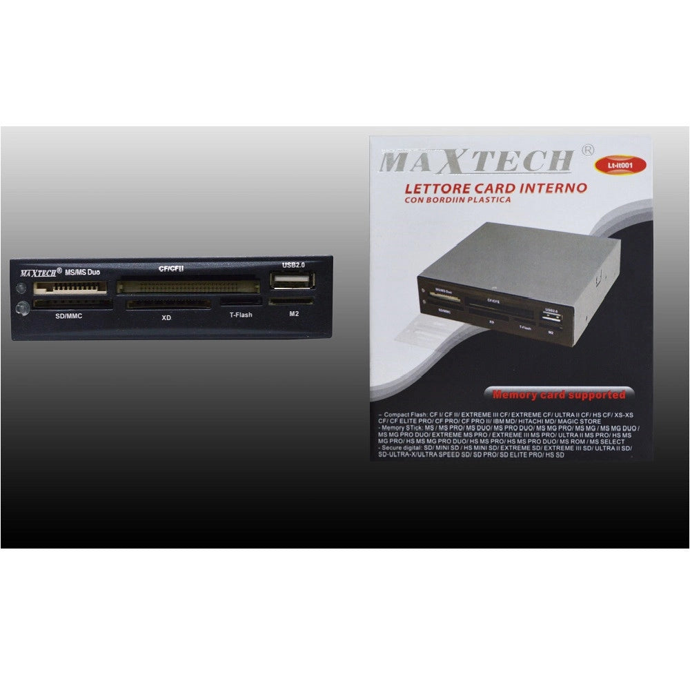 Trade Shop - Lettore Schede Di Memoria Interno Ms Sd Mmc Tf Md Cf Usb 2.0 Maxtech Lt-it001 -