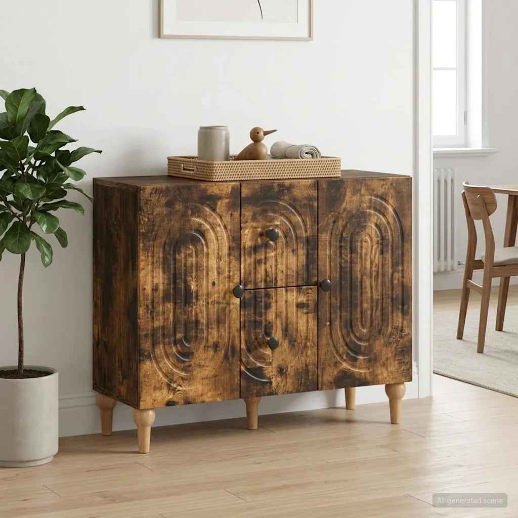 Mobile TV Rovere Fumo 89 x 34,5 x 60 cm Legno ingegnerizzato 894200