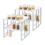 Akitaink Set 4 Scaffali Portaspezie Grandi Metallo Bianco
