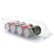Trade Shop - Contenitore Igienico Porta Lattine Organizzatore In Plastica Trasparente Frigo -