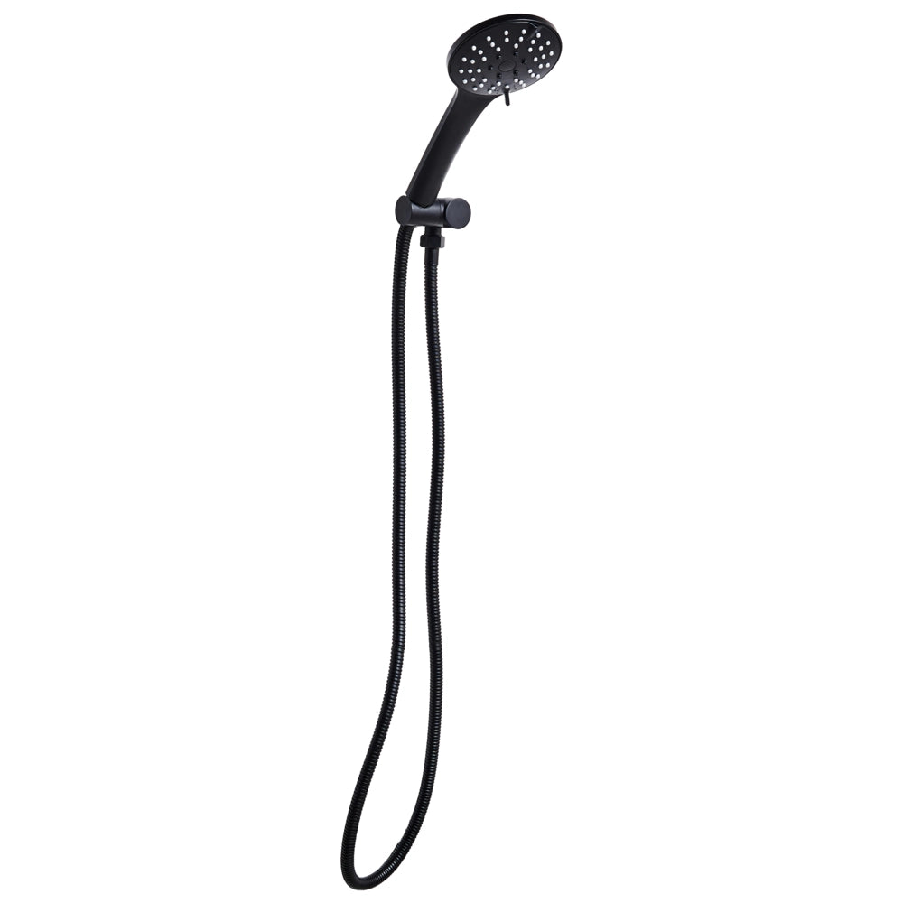 Set doccia classico moderno con tubo 4 modalità di getto Metallo nero