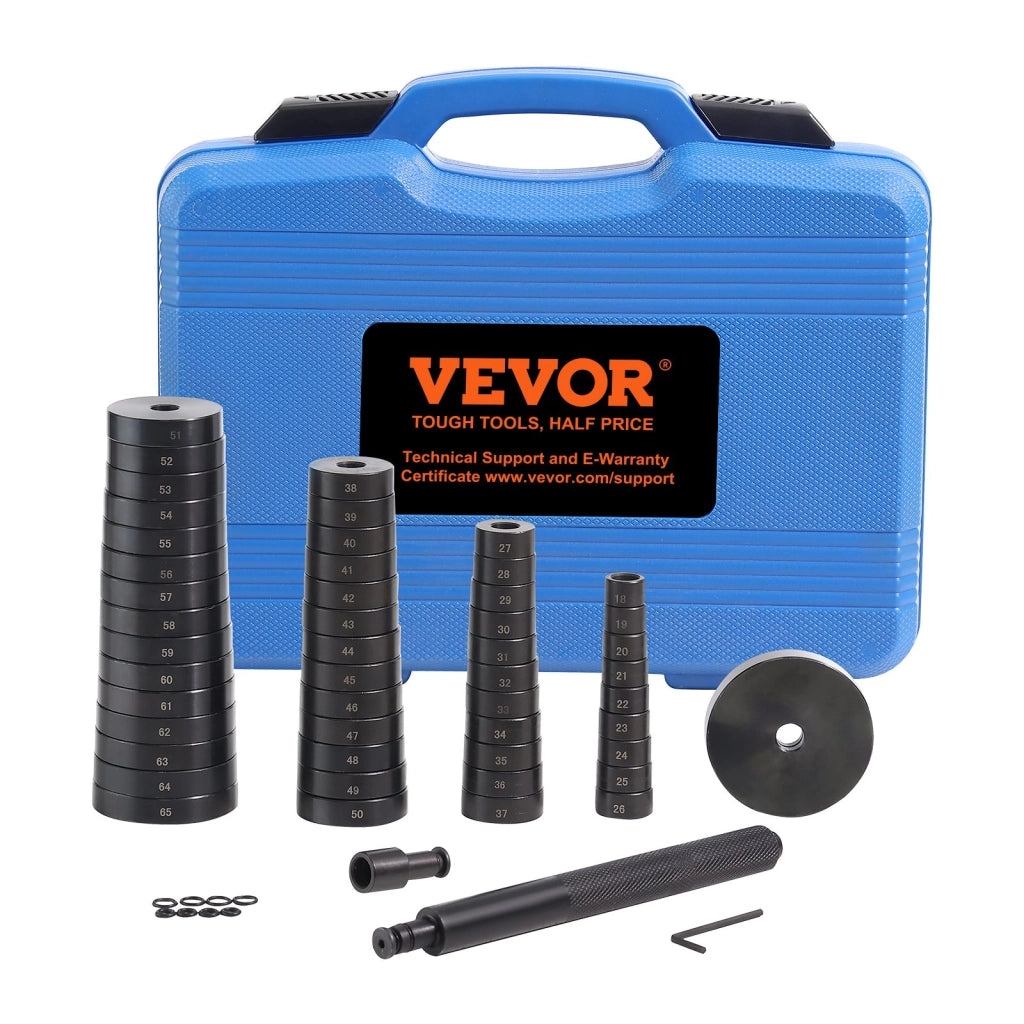 Kit Estrattore Cuscinetti e Boccole da 52 Pezzi, Set Smontaggio Silentblock in Acciaio 18-65mm per Officina con Valigetta