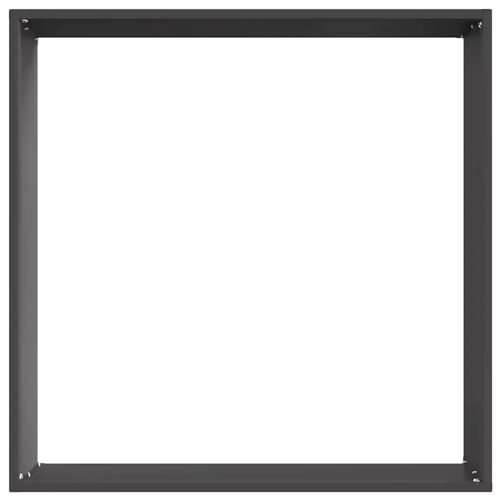 Bordura per Prato 6 pcs Nero 50 x 50 x 13 cm Acciaio