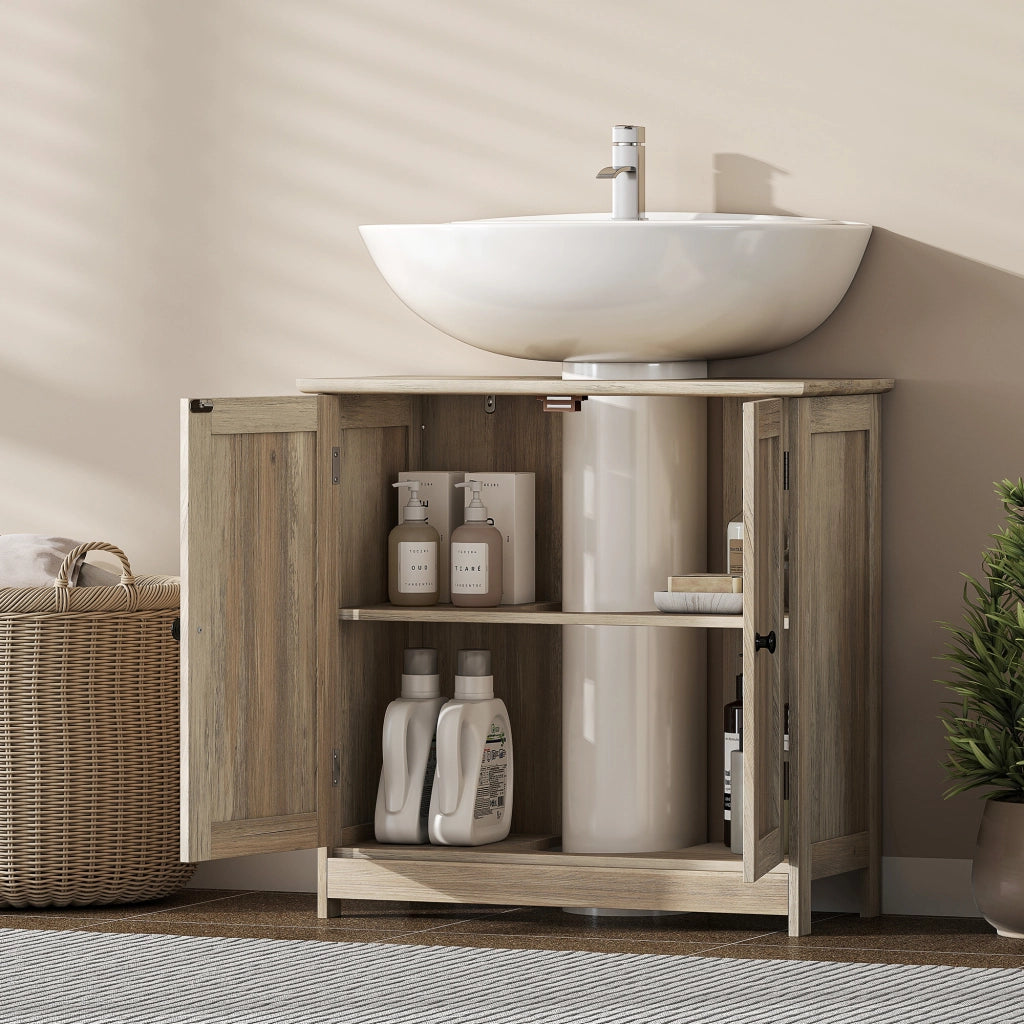 Mobiletto Sottolavabo Bagno ¨C zephmum ¨C Grigio 60x30x60 cm