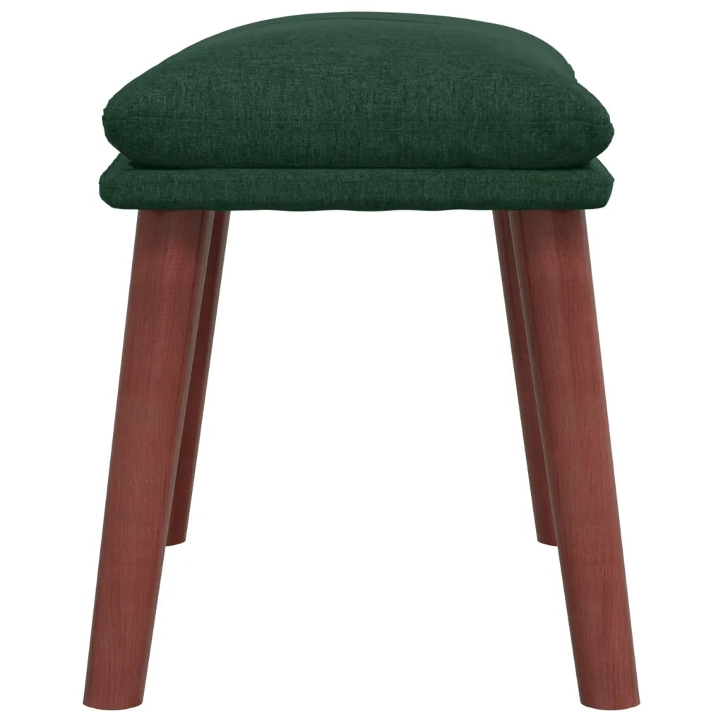 Poltrona Relax con Poggiapiedi Verde Scuro in Tessuto 3097876
