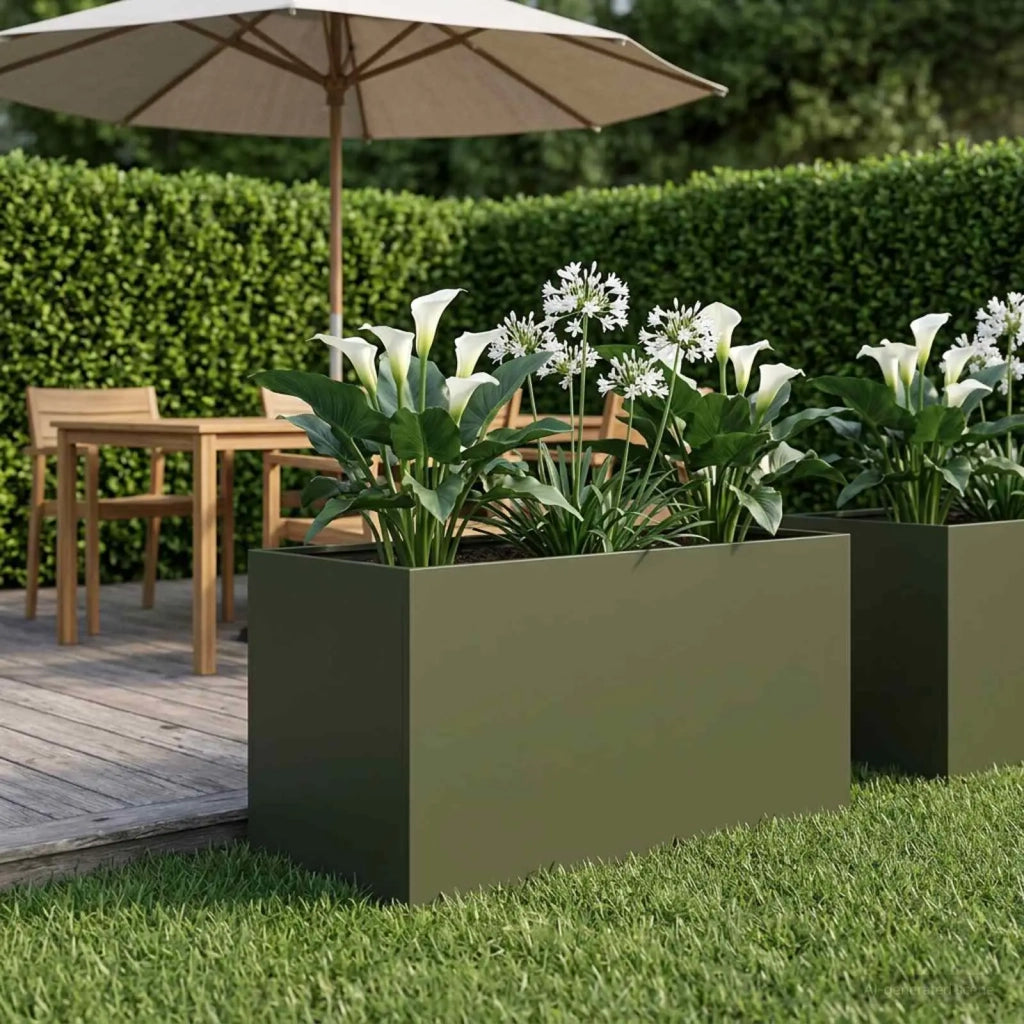 Vaso da giardino Verde Oliva 100 x 50 x 50 cm 8005280
