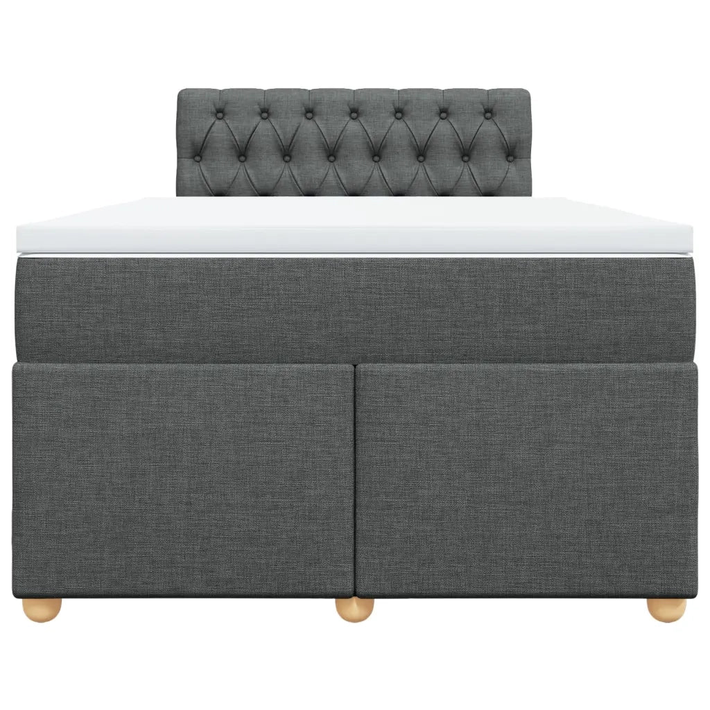 Giroletto a Molle con Materasso Grigio Scuro 120x190cm Tessuto 3286627