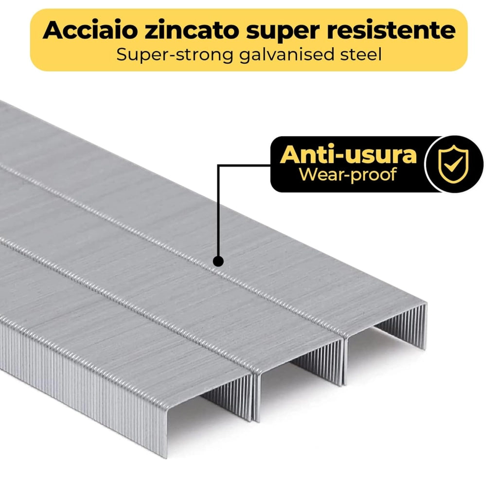 Bostitch Stanley Serie 80 Graffe, 12.8mm Corona, Ferro Zincato 10mm - Scatola di Punti Metallici - Durabili ed Efficienti