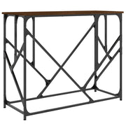 Tavolino Consolle | Tavolo d'Ingresso Rovere Marrone 100x40x80 cm Legno Multistrato