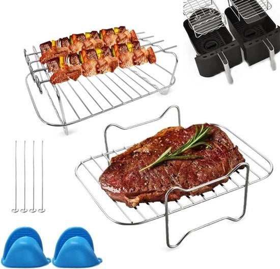 Grill rosto per aerografo a vapore - compatibile con Af300Eu Af400Eu - inserimento vapore - inclusi maniglie per dita e set di griglia