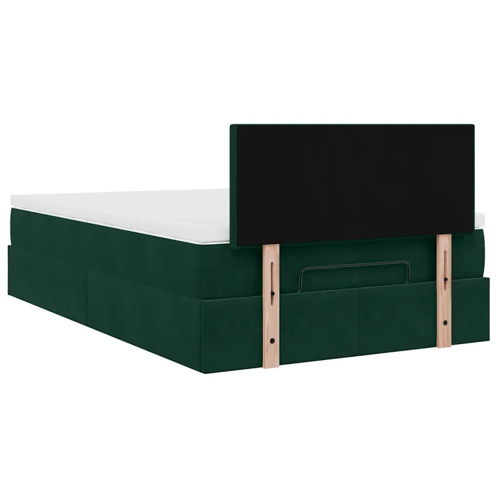 Struttura Letto Pouf con Materasso 120x200 cm Velluto 3312545