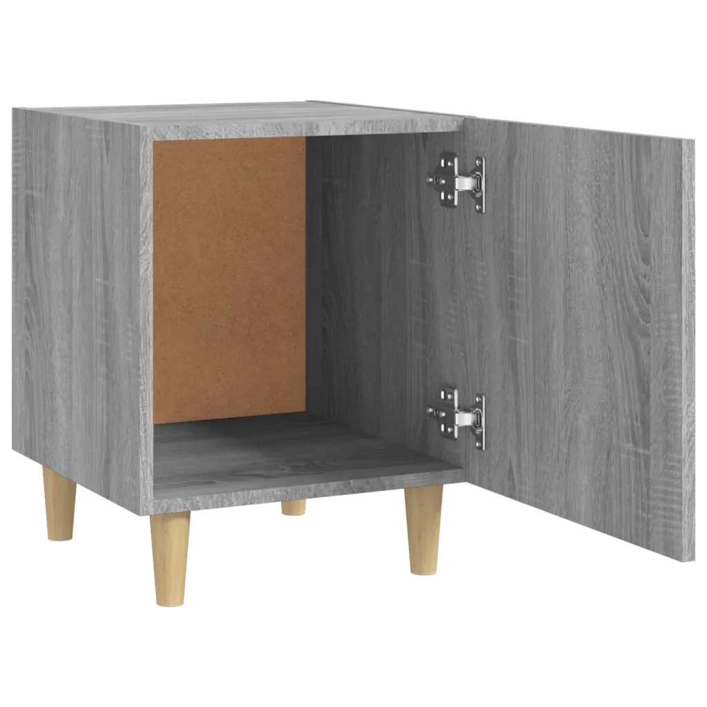 Set di 2 Comodini | Armadio da Notte | Mobiletto da notte Grigio Sonoma in Legno Multistrato