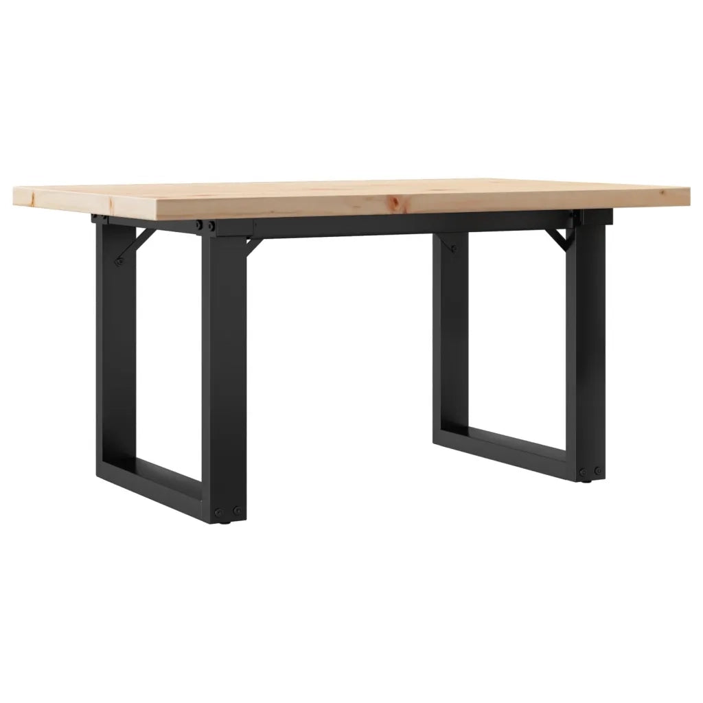 Tavolino salotto | Tavolino da caff¨¨ | Tavolino da Soggiorno Telaio a O 80x50x40,5cm Legno Pino e Acciaio