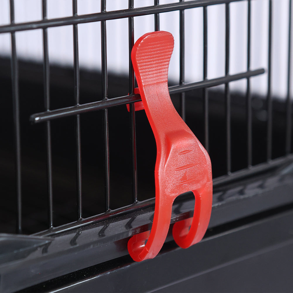 Gabbia Voliera per Uccelli Nera per Pappagalli Inseparabili con Tetto Apribile