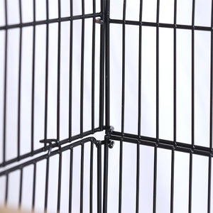 Gabbia Voliera per Uccelli Nera per Pappagalli Inseparabili con Tetto Apribile