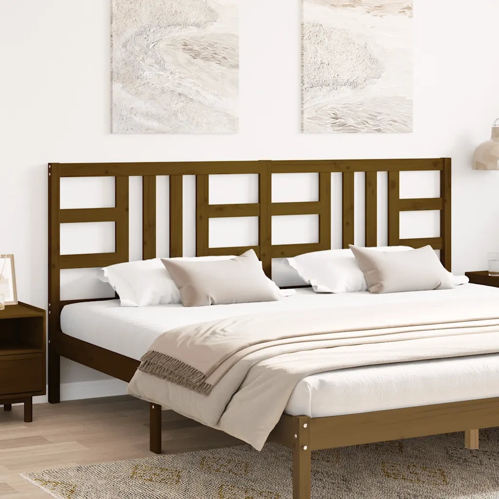 Testiera per Letto Miele 206x4x100 cm in Legno Massello di Pino cod mxl 31840
