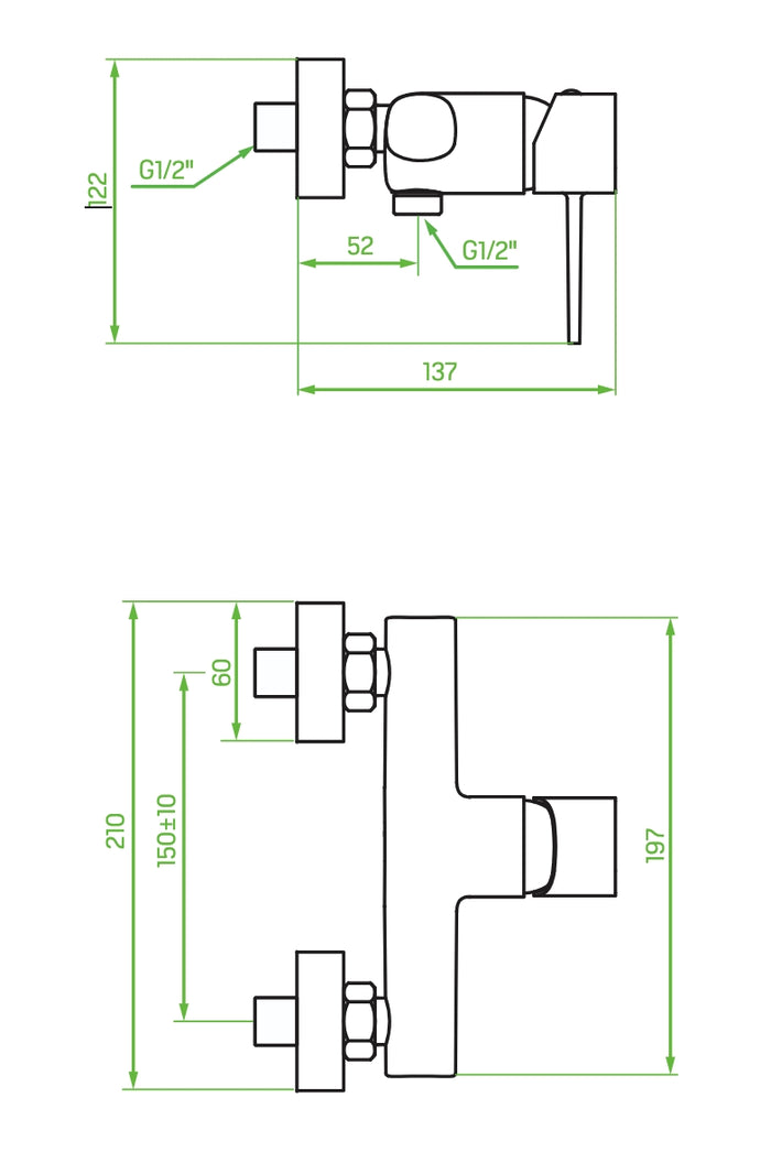 Set doccia a parete oro spazzolato – elegante, funzionale e compatibile con tutti i set doccia