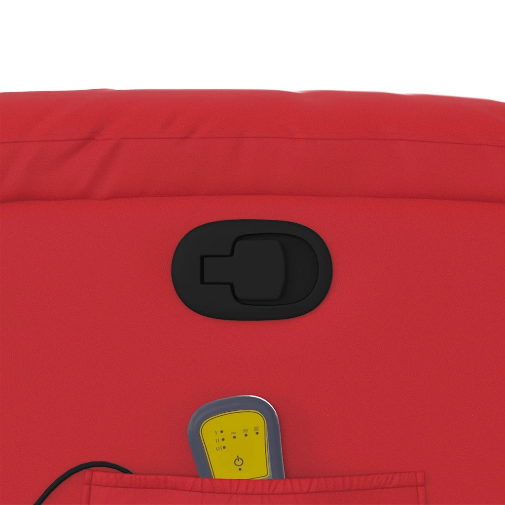 Divano Sedia-Poltrona Massaggiante Reclinabile Rossa in Similpelle 534139