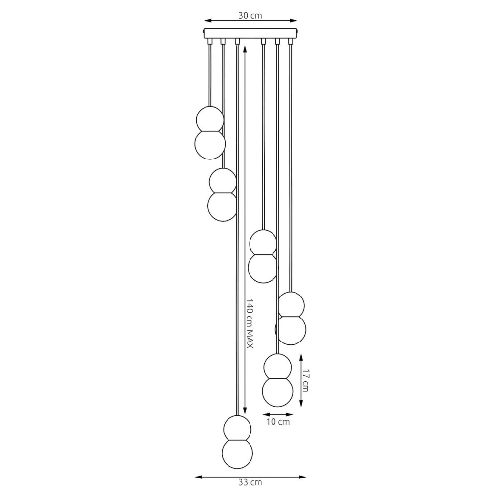 Lampada a sospensione LOOP in acciaio moka e legno naturale