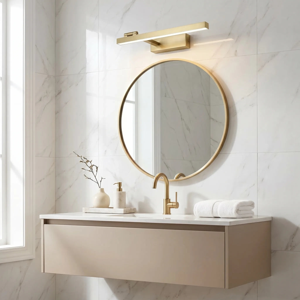 Applique Da Bagno Led Swe031-1w 40cm Brush Gold