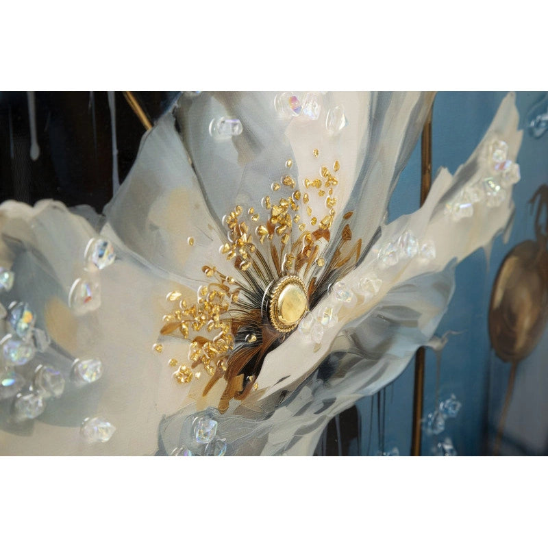 Dipinto Su Tela Laccato Bluey Con Cornice cm 42x3,5x62