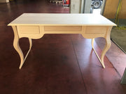 scrivania 3 cassetti sagomata legno grezzo 130x75x80 - Mobili 2G