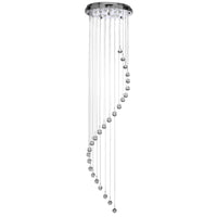 Sospensione Contemporanea Corrider Acciaio Cromo Vetro 1 Luce Gu10