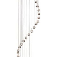 Sospensione Contemporanea Corrider Acciaio Cromo Vetro 1 Luce Gu10