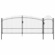 Cancello da giardino Woerden Grigio 150 x 400 cm Acciaio 42008909