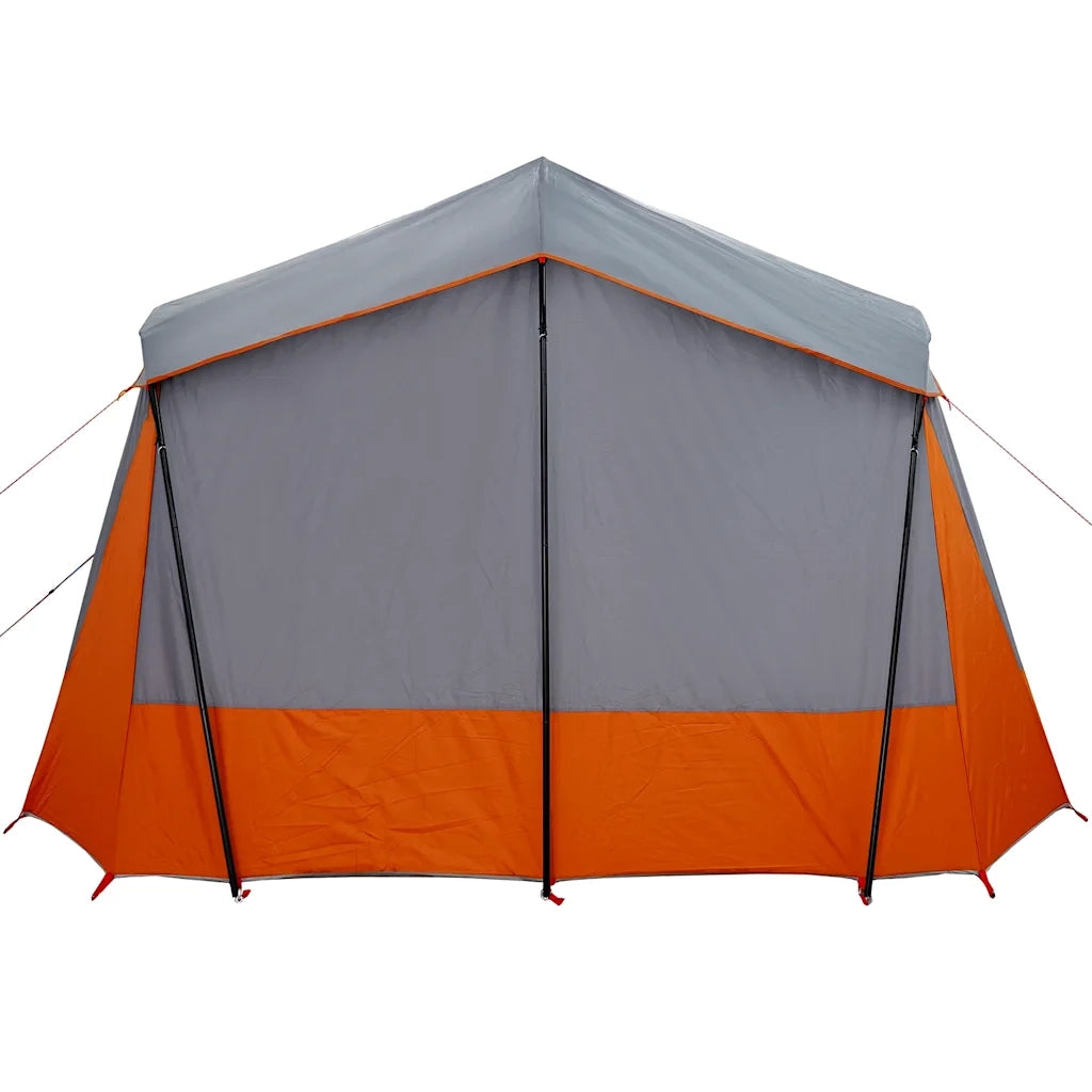 Tenda Campeggio Cabina 5 Persone Grigio Arancione Impermeabile 94754