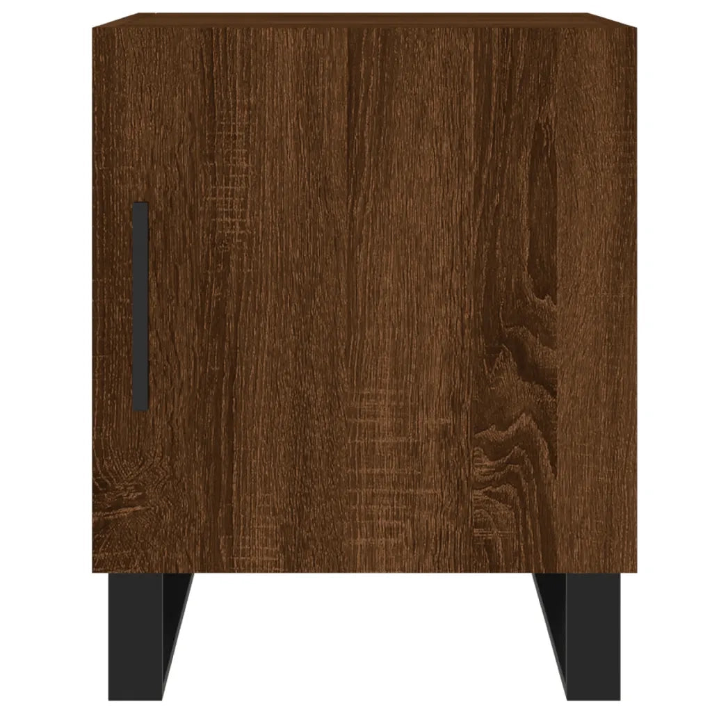Set di 2 Comodini | Armadio da Notte | Mobiletto da notte Rovere Marrone 40x40x50 cm in Legno Multistrato