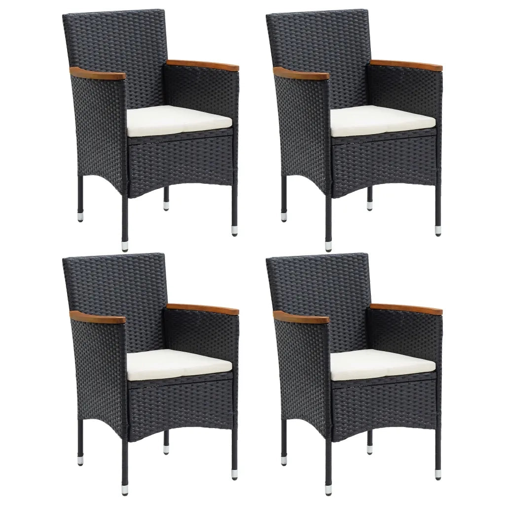 Set Mobili da Pranzo per Giardino 5 pz Nero 3068739
