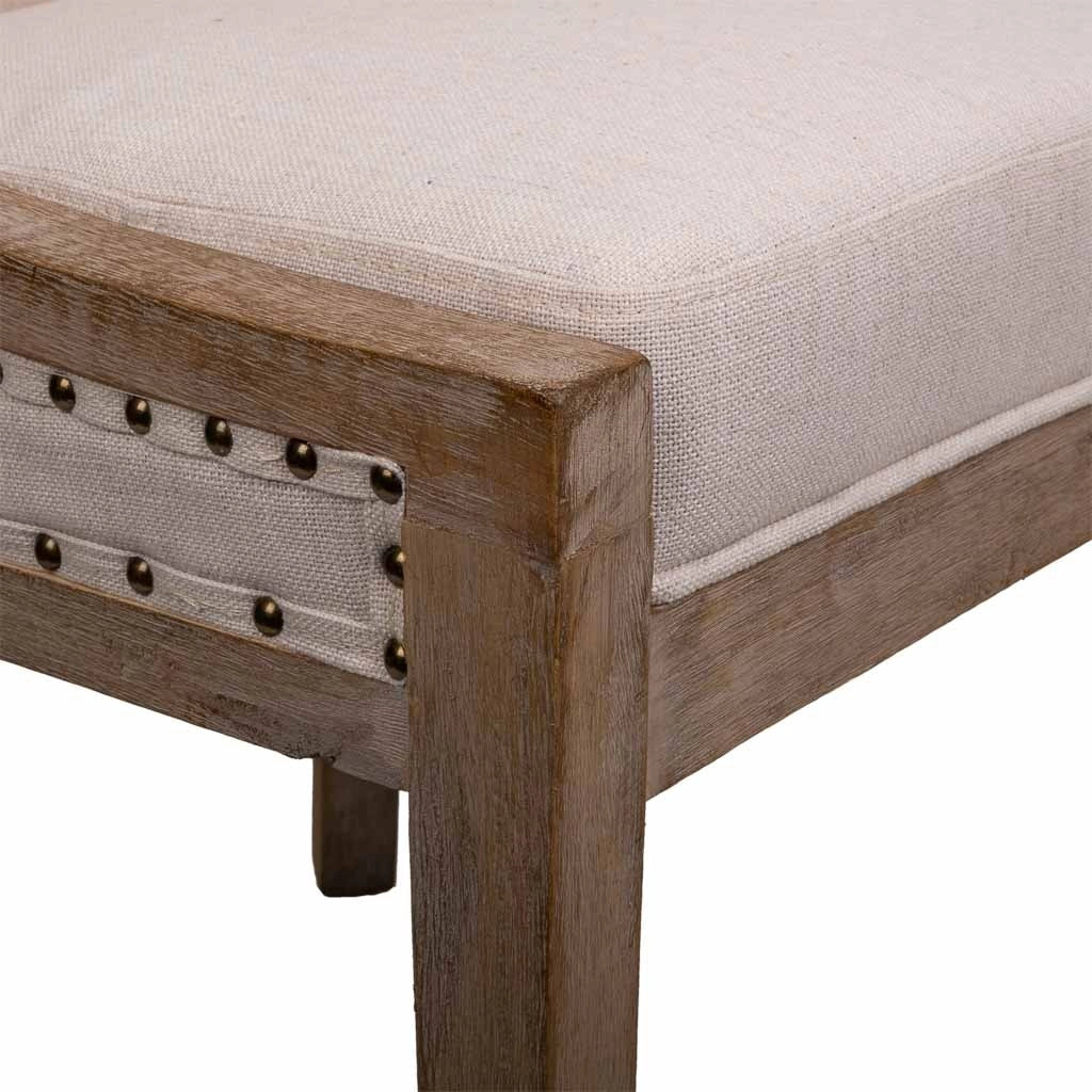 Sedia in legno imbottita panna 54x59x50/97h