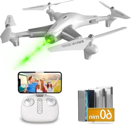 Tecnologia di Posizionamento della Corrente Ottica - 60 Minuti di Volo - Volata Stabile - Video HD e Foto - Drone Fotografico per Bambini