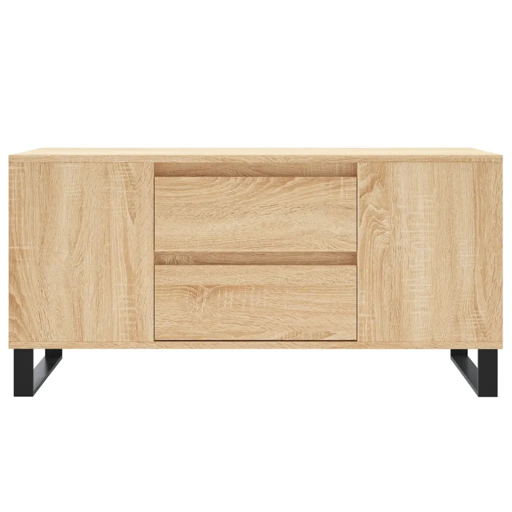 Tavolino Salotto-Tavolino da soggiorno-Tavolo Rovere Sonoma 102x44,5x50 cm Legno Multistrato 121088